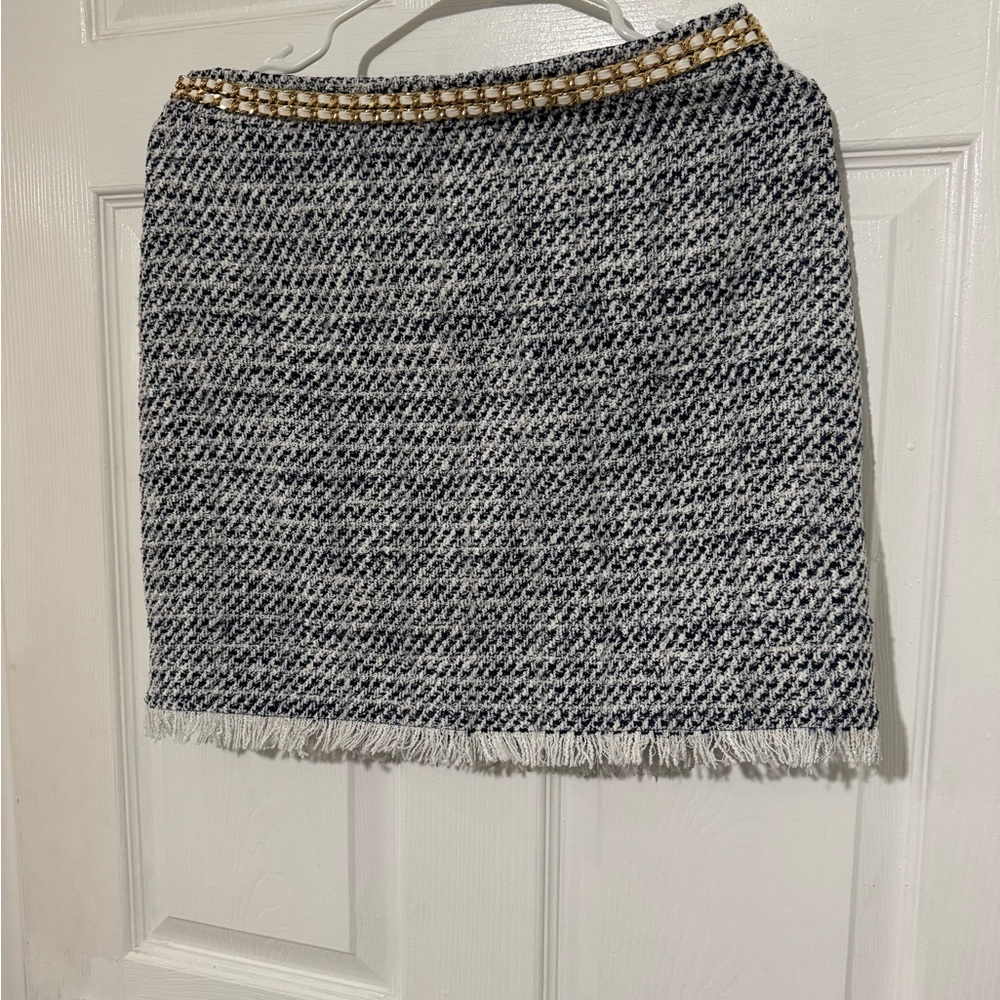 Generation Love Tweed Skirt in Black and White - Picture 5 of 9